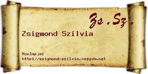Zsigmond Szilvia névjegykártya